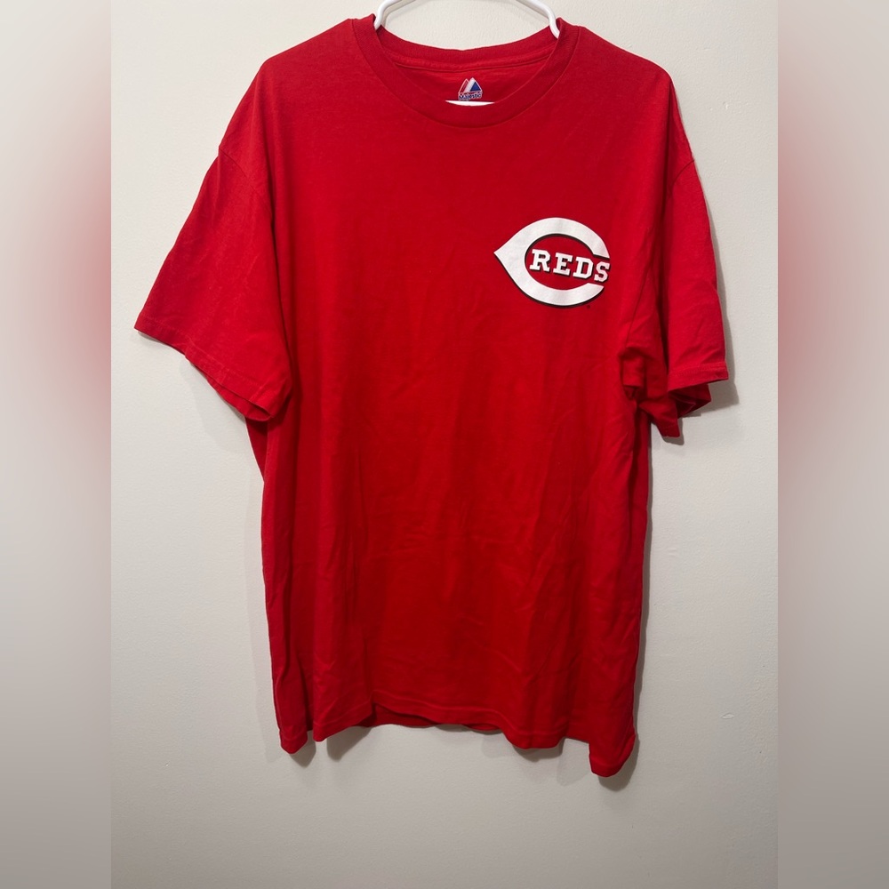 Vintage Joey Votto Cincinnati Reds Mens XL #19 Majestic Short Sleeve Tee NWOT